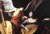 immagine di Santa Cecilia e l'angelo