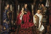 immagine di Jan van Eyck, Madonna con il Canonico van der Paele