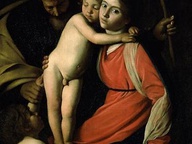 immagine di Sacra Famiglia con San Giovanni Battista