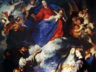 immagine di Madonna del Rosario e santi