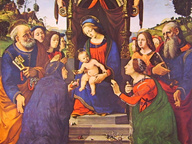 immagine di Madonna col Bambino, santi e angeli