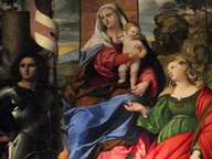 immagine di Madonna col Bambino e i ss. Giorgio, Lucia e angelo musicante