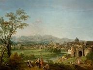 immagine di Veduta ideale di Vicenza con celebrazione allegorica di Andrea Palladio