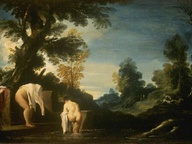 immagine di Paesaggio con donne bagnanti