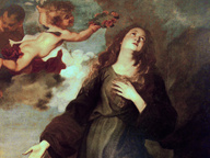 immagine di Santa Rosalia incoronata dagli angeli