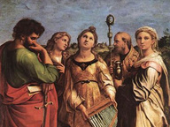 immagine di Estasi di Santa Cecilia fra i Santi Paolo, Giovanni Evangelista, Agostino e Maria Maddalena