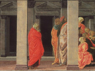 immagine di Maddalena che ascolta la predica di Cristo