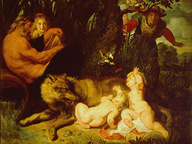 immagine di Romolo e Remo allattati dalla Lupa