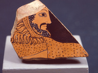 immagine di Frammento di vaso con Testa di Eracle