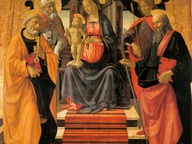 immagine di Madonna in trono con Bambino e santi