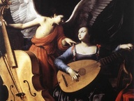 immagine di Santa Cecilia e l'angelo