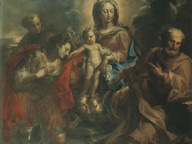 immagine di Sacra Famiglia e Sant’Antonio da Padova