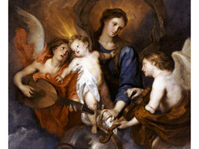 immagine di Vergine col Bambino e Due Angeli Musicanti