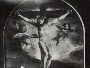 immagine di Crocifissione con la Vergine, San Giovanni e San Sebastiano