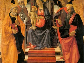 immagine di Madonna in trono con Bambino e santi