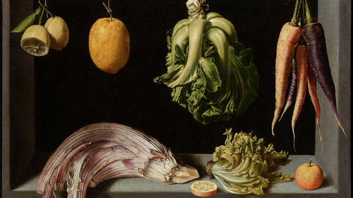 Juan S&aacute;nchez Cot&aacute;n (1560 - 1627), <em>Bodeg&oacute;n de frutas, verduras y hortalizas</em>, 1602, Private collection