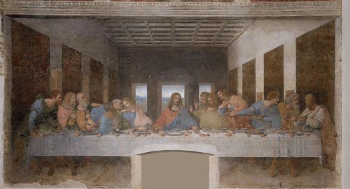 Leonardo da Vinci,<em> L'Ultima Cena</em>, 1494-1498, Tecnica mista a secco su intonaco, 460 x 880 cm, Milano, Santa Maria delle Grazie