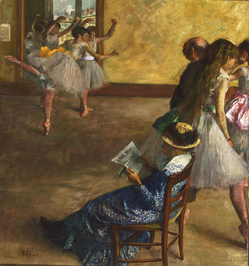 Edgar Degas,<em> La classe di danza</em>, 1880 circa, Olio su tela, 76.8 x 82.2 cm, Philadelphia Museum of Art, Acquistato con il W. P. Wilstach Fund, 1937