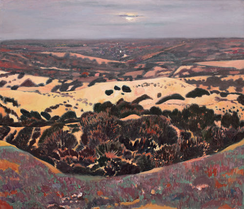 Wang Keju, <em>La brezza serale del vasto deserto</em>, 2011, Olio su tela, 160 x 140 cm