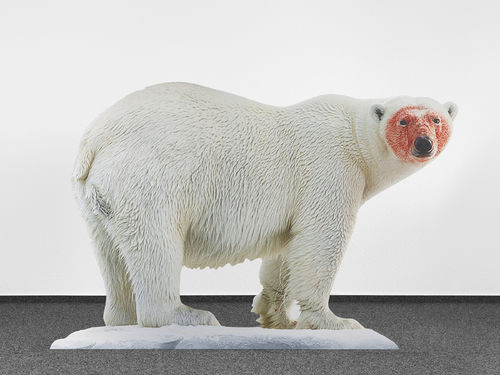 Katja Novitskova,<em> Approximation (Polar Bear)</em>, 2017, Digital print on aluminum, cutout display, acrylic glass, 148 x 226 x 38 cm, Collezione Sandretto Re Rebaudengo