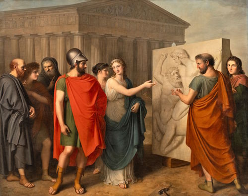 Gaspare Landi, <em>Pericle ammira le opere di Fidia al Partenone</em>, 1811-1813, Olio su tela | &copy; Napoli, Museo Real Bosco di Capodimonte, Depositi<br />