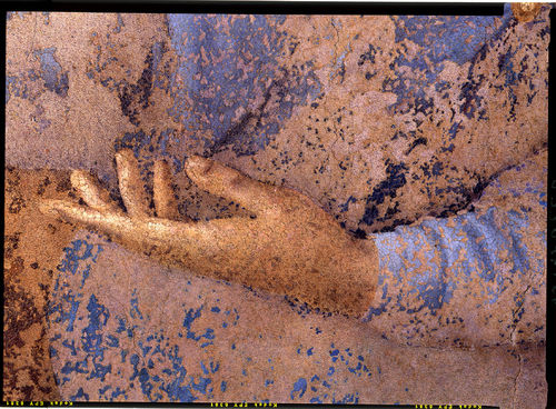 Leonardo da Vinci, <em>Ultima Cena</em>, 1495-1498 Circa, Dettaglio della mano dell&rsquo;apostolo Matteo
