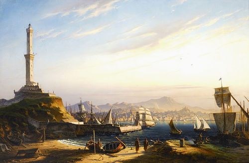 Antoine Edmond Joinville, Ingresso del porto di Genova 