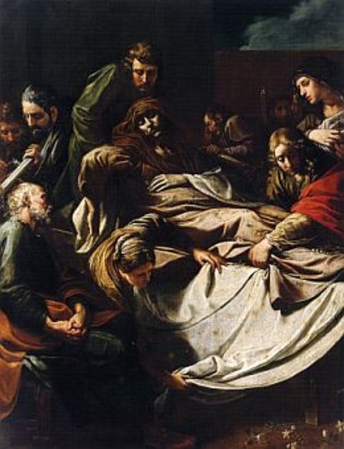 Alessandro Tiarini, Morte della Vergine, olio su tela