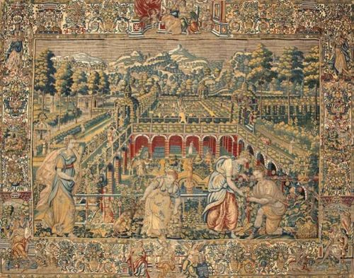 Raccolta delle offerte per la dea Pomona, manifattura di Bruxelles (marca BB), XVI-XVII sec.