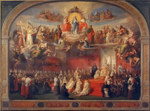 Francesco Podesti, Proclamazione del dogma dell'Immacolata Concezione, olio su tela. Ancona, Pinacoteca Civica