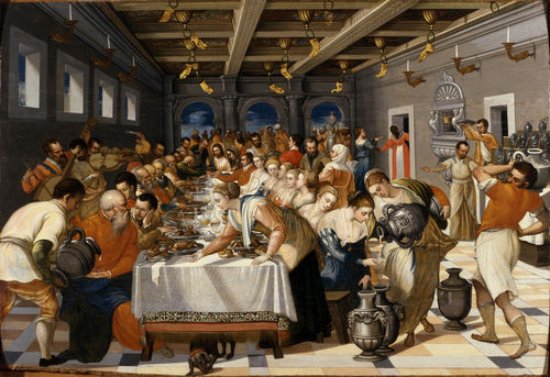 Michele Damaskinos (attr.): Nozze di Cana (da Tintoretto), 1575 – 1580 ca. Venezia, Museo Correr