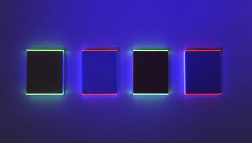 Regine Schumann, Color Pastel Rheinstetten A-D, 2017, vetro acrilico, 38x30x5 cm.