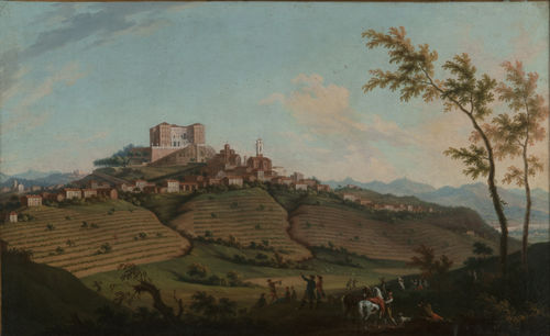 V. Amedeo e A. Cignaroli, Veduta di Govone, fine XVIII sec., olio su tela