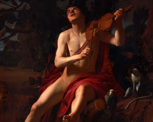 Gerrit van Honthorst,&nbsp;<em>Orfeo incanta gli animali</em>, o<span>lio su tela, cm. 170x299.&nbsp;</span>Palazzo Reale Napoli