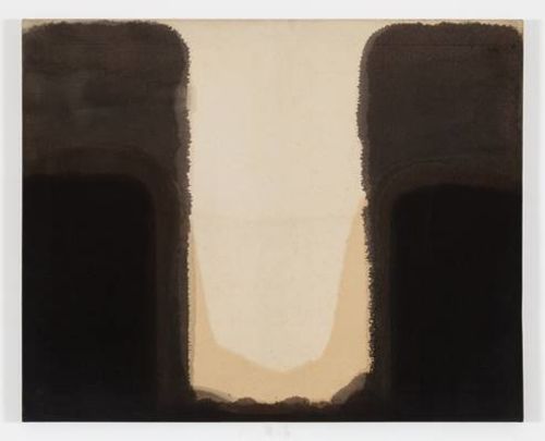 Yun Seong-ryeol, Umber-Blue, 1978. Olio su cotone, 80,6x100 cm.