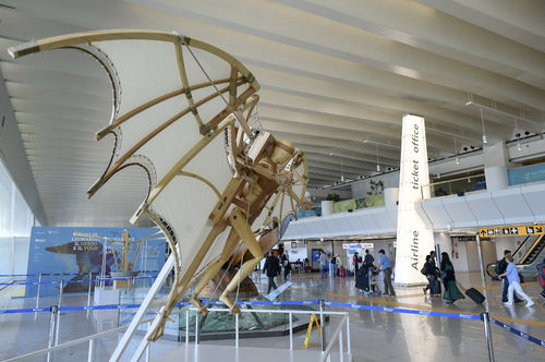 <em>Le ali di Leonardo. Il genio e il volo</em>, Aeroporto Leonardo Da Vinci, Fiumicino