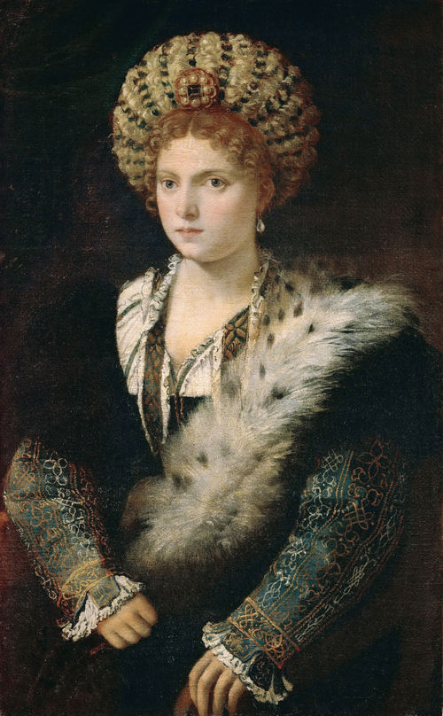Tiziano Vecellio, <em>Ritratto di Isabella d&rsquo;Este</em>, 1534-1536, Olio su tela, 102 &times; 64 cm, Kunsthistorisches Museum, Vienna