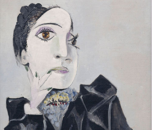 Pablo Picasso,&nbsp;<em>Dora Maar aux ongles verts</em><span>, 1936, Olio su tela, 65 &times; 54 cm | Courtesy Museum Berggruen, Neue Nationalgalerie, Stiftung Preu&szlig;ischer Kulturbesitz | Foto: bpk / Nationalgalerie, SMB, Museum Berggruen / Jens Ziehe | &copy; Succession Picasso by SIAE 2024<br /></span>