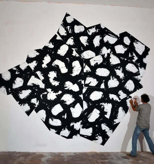 Gianni Asdrubali, Stoide, 2006, pittura industriale su forex