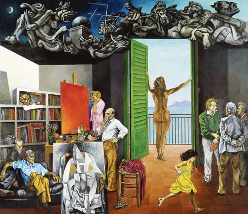 Renato Guttuso, Spes contra Spem, 1982, lio su tela cm. 300x350. Fondazione Francesco Pellin, Varese