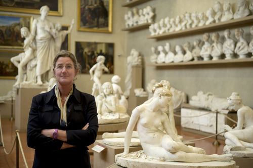Cecilie Hollberg, diretttrice della Galleria dell&rsquo;Accademia di Firenze, ritratta nella Gipsoteca Bartolini. Foto Sergio Garbari<br />