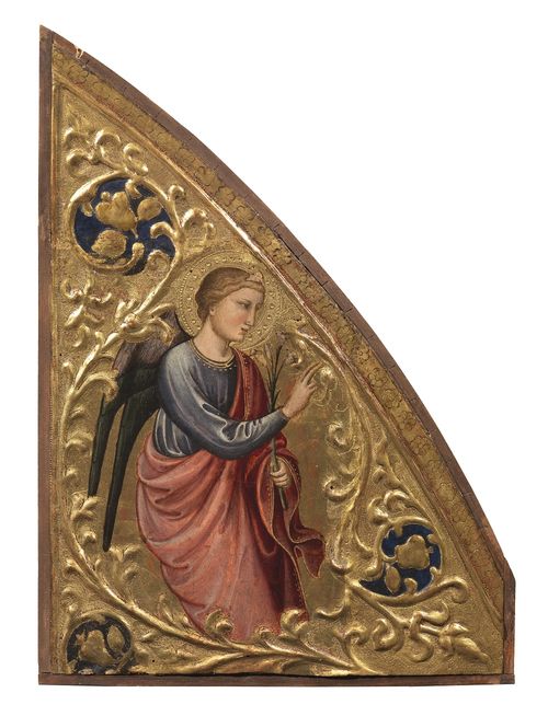 Mariotto di Nardo, Angelo annunziante. Tempere su tavola, 1420 circa. Galleria dell'Accademia di Firenze (acquistato nel 2017)