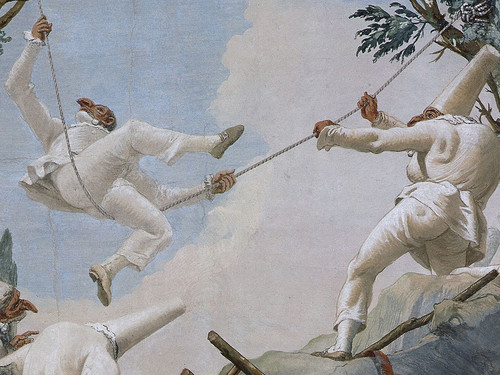 Giandomenico Tiepolo, <em>L’altalena di Pulcinella, </em>1793, Venezia, Ca’ Rezzonico – Museo del Settecento Veneziano