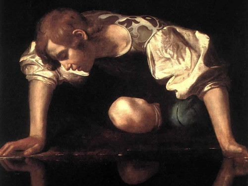 Caravaggio, <em>Narciso alla fonte</em>, 1597-1599, Olio su tela, 92 x 112 cm, Galleria Nazionale d'Arte Antica, Palazzo Barberini, Roma<br />