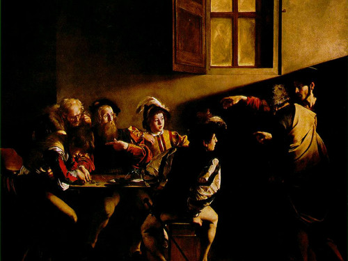 vocazione di san matteo,chiesa di san luigi dei francesi,1599-1600