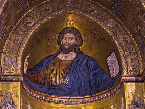 Christ Pantocrator, Palermo, Monreale Cathedral or Duomo di Monreale, Sicily, Italy | Photo: Banet