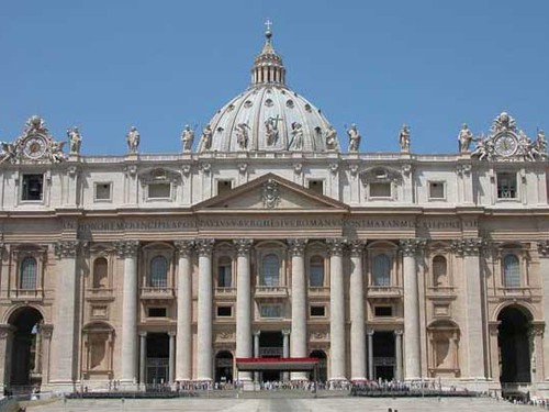 <em>Facciata della Basilica di San Pietro in Vaticano</em>, <span style=