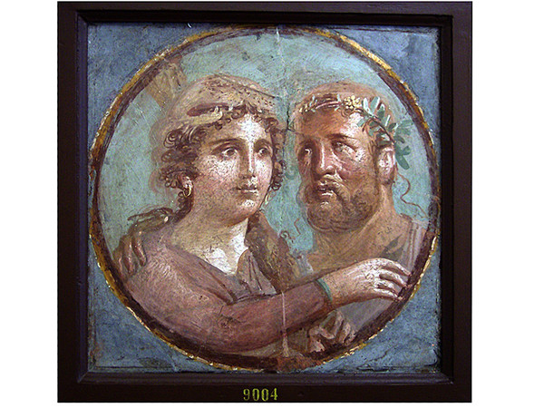 Affresco Eracle e Onfale, MANN - Museo Archeologico Nazionale di Napoli 