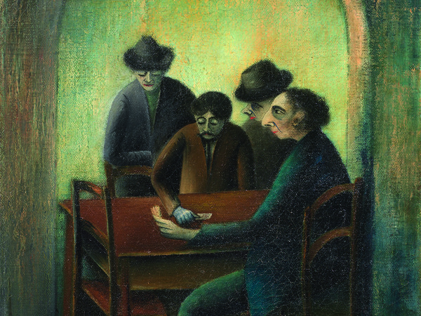 Ottone Rosai, Partita a briscola, 1920, Olio su tela, 50 x 70 cm, Collezione privata