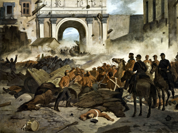 Giovanni Fattori, Garibaldi a Palermo, 1860-1861, Olio su tela, cm. 88x132, Viareggio, courtesy Società di Belle Arti